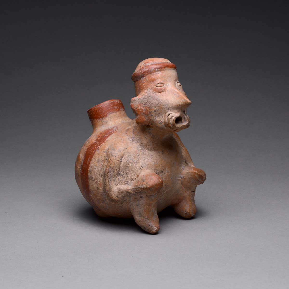 Jalisco Terracotta Anthropomorphic Vessel, 300 BCE - 300 CE