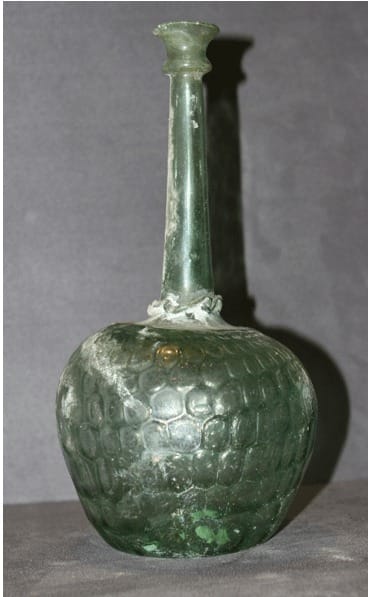 Mold-Blown Light Olive Green Perfume Sprinkler, 900 CE - 1200 CE