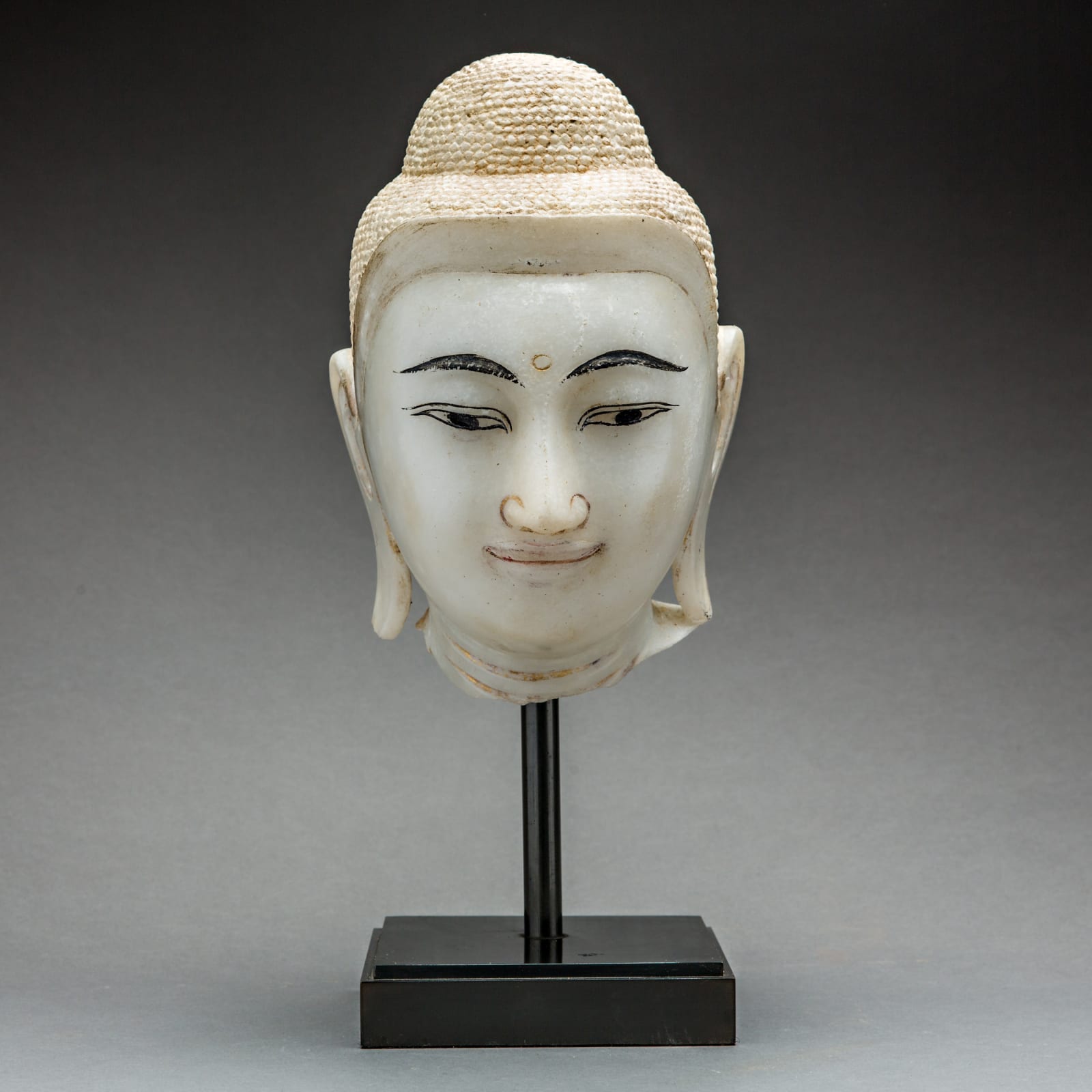 Shan Marble Buddha Head, 1700 CE - 1800 CE