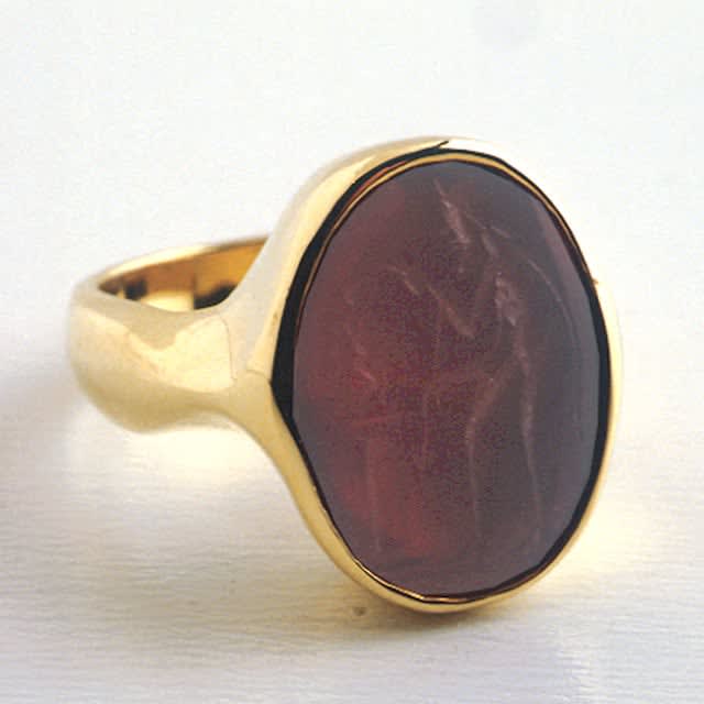 Classical Revival Intaglio of Hercules and Pan, 1700 CE - 1800 CE