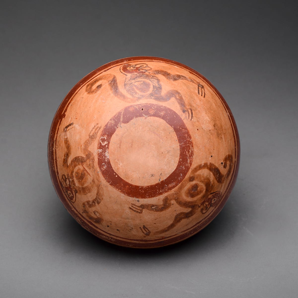 Mayan Bowl With Painted Monkeys, 300 CE - 900 CE