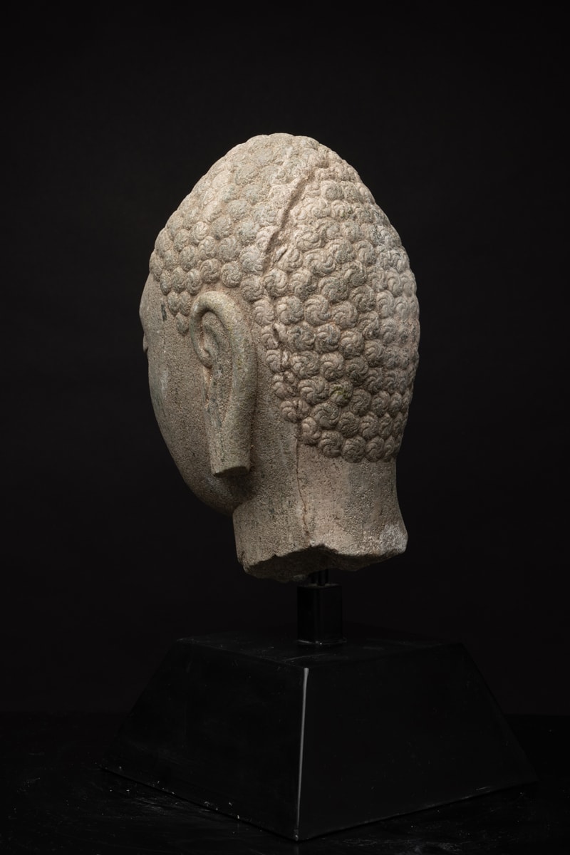 Sui Stone Head of a Buddha, 581 CE - 618 CE