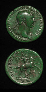 Bronze Sestertius of Emperor Trajan, 98 CE - 117 CE