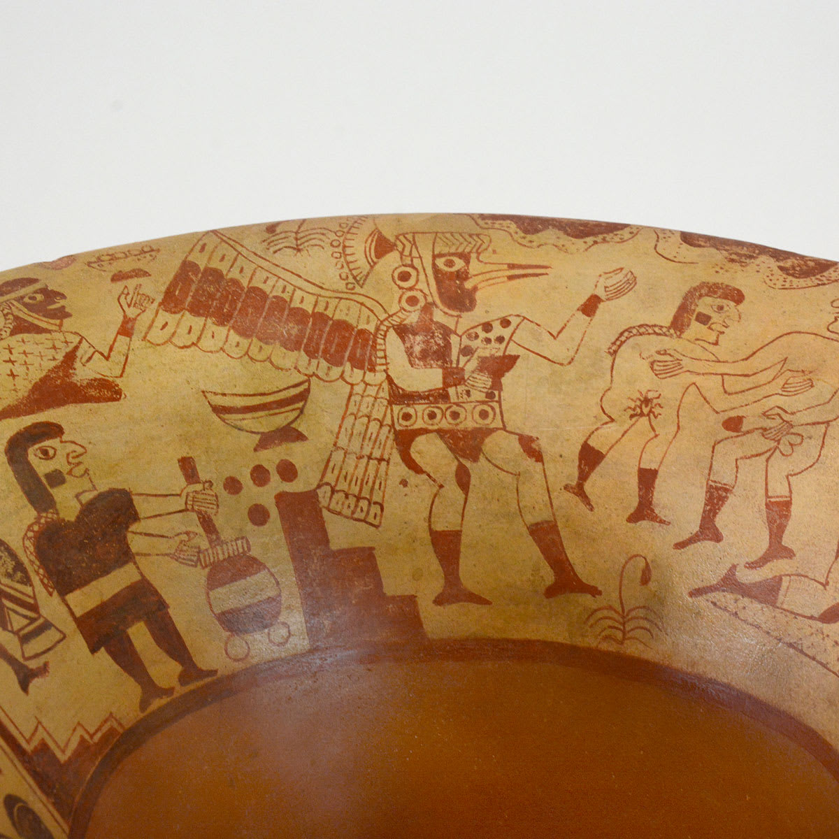 Moche Painted Terracotta Florero Vessel, 400 CE - 800 CE