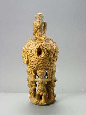 Grasslands Sculpted Ritual Drinking Vessel, 19th Century CE - 20th Century CE