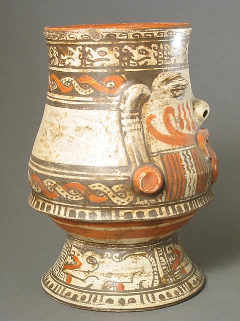 Vessel Depicting the Head of Tlaloc, 500 CE - 1550 CE