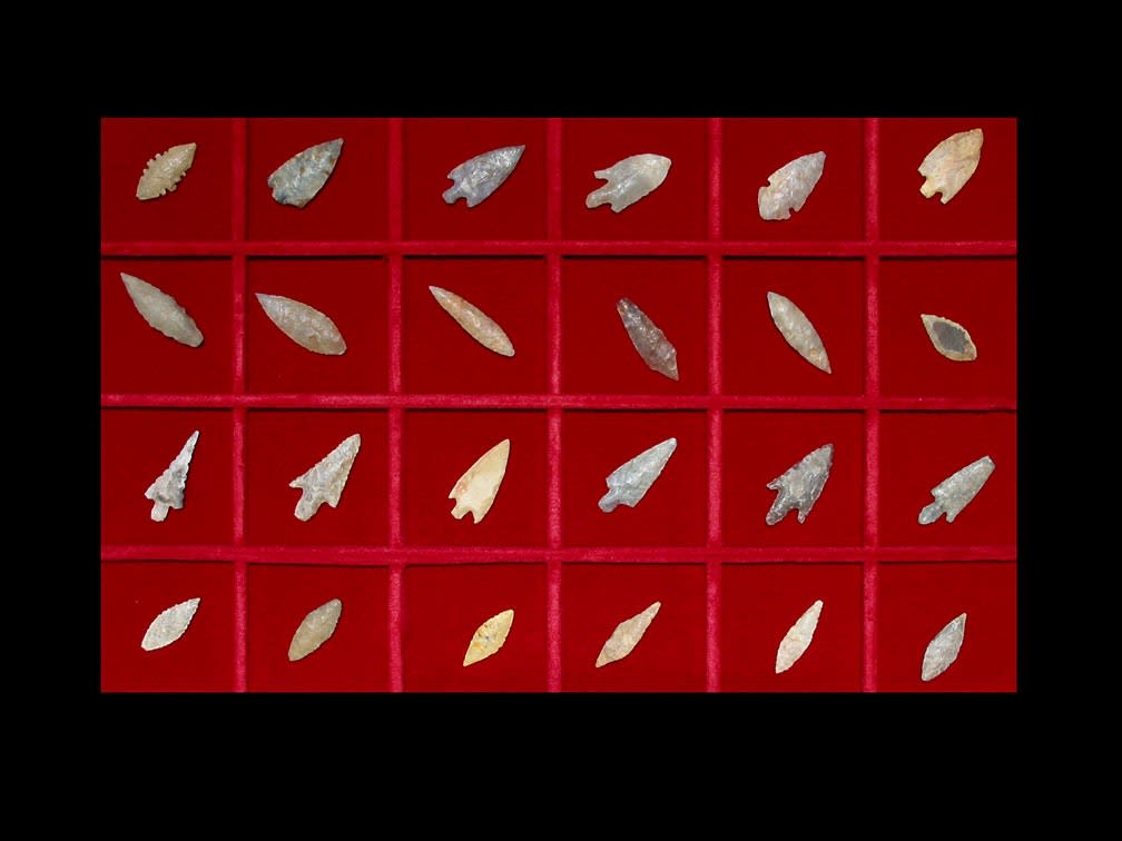 Set of Twenty-Four Neolithic Flint Arrowheads, 6000 BCE - 4000 BCE