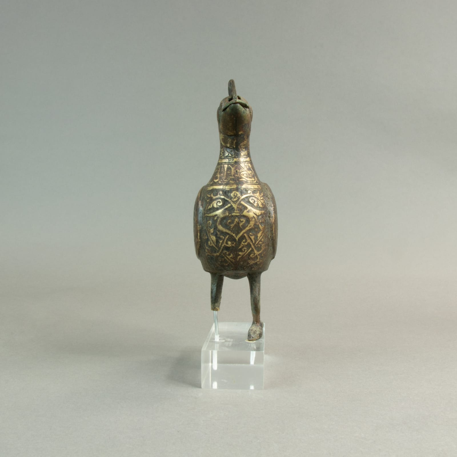 Seljuk Bronze Oil Lamp in the Shape of a Bird, 11th to 12th century CE