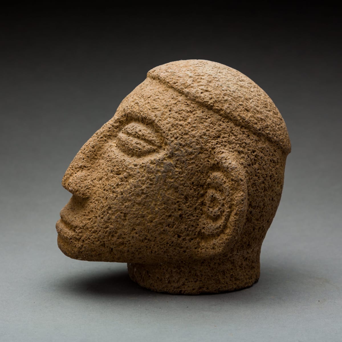 Basalt Trophy Head, 100 CE - 500 CE