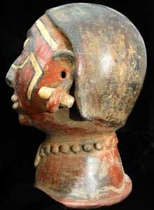 Terracotta Trophy Head, 300 BCE - 300 CE