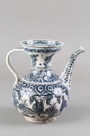 Glazed earthenware wine ewer, 17th Century CE
