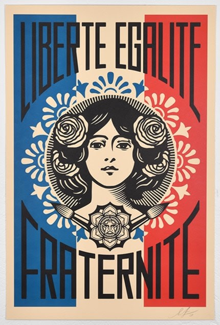 Shepard Fairey, Liberté Egalité Fraternité, 2019