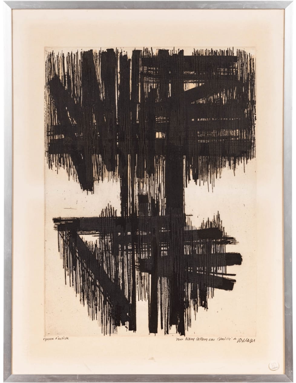 Pierre Soulages, Eau forte VI, 1957