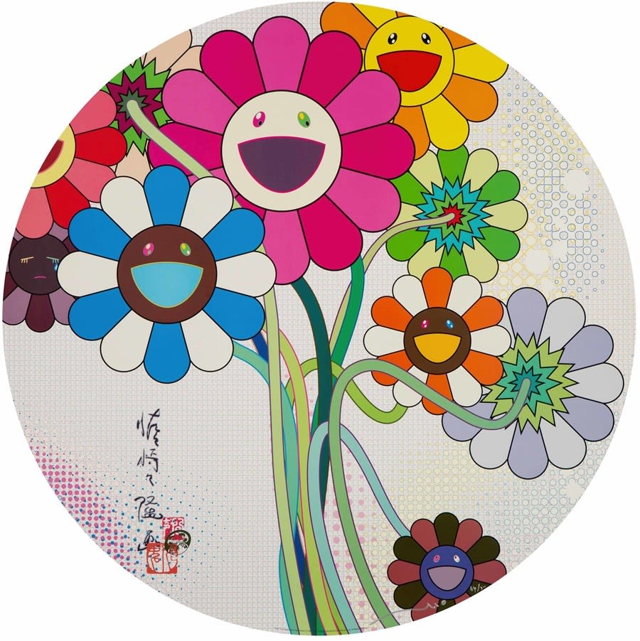 Takashi Murakami, Even The Digital Realm Has Flowers To Offer, 2009