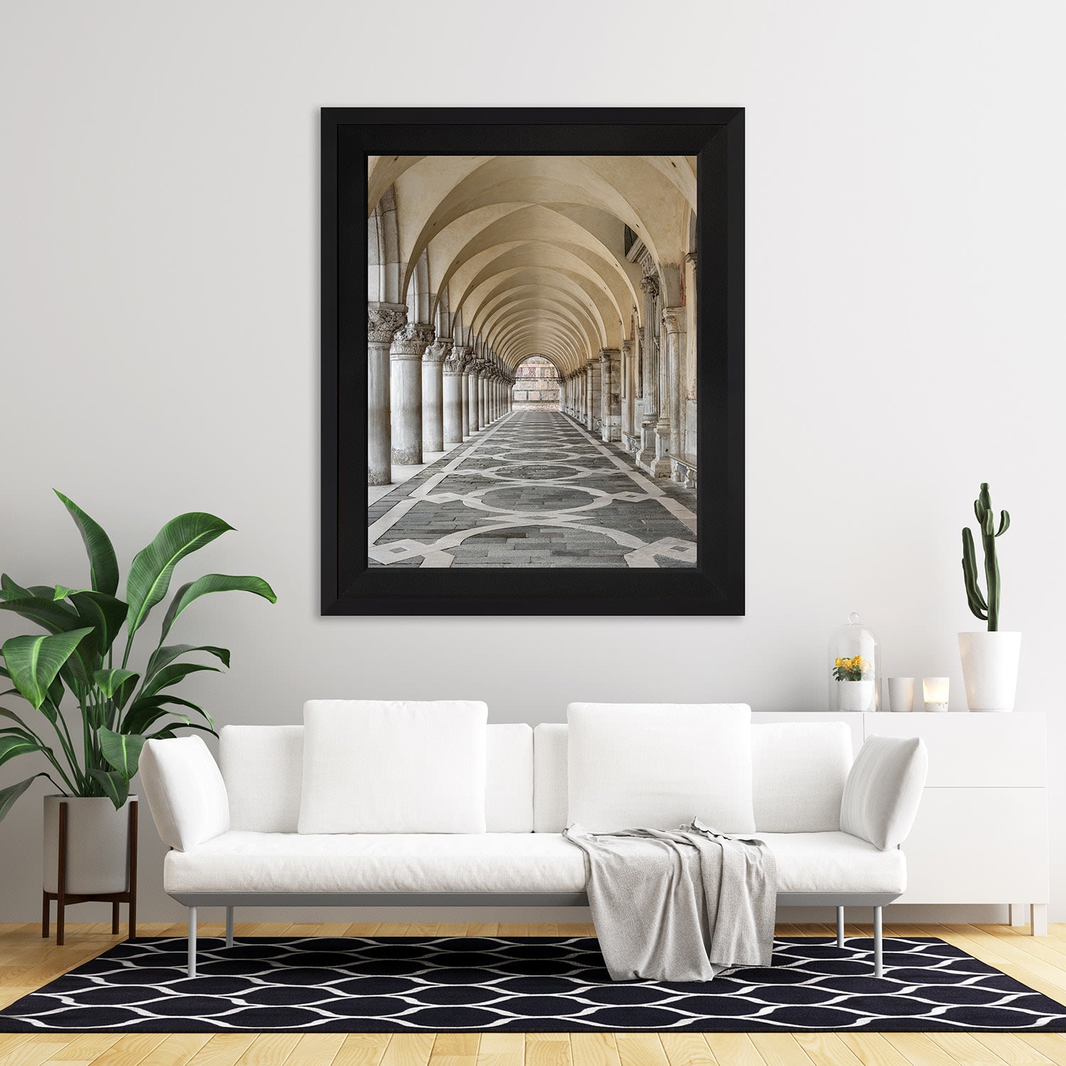 Mario Basner, Doge Palace, Classic Black Frame, Black Liner