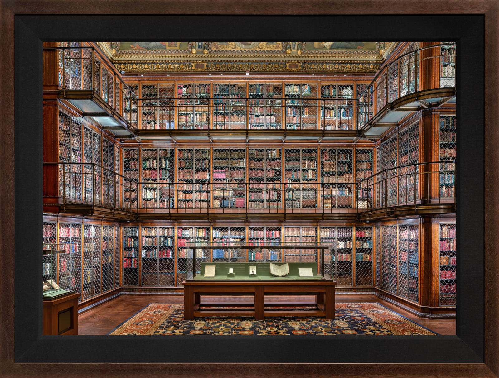 Mario Basner, Morgan Library II, Classic Brown Frame, Black Liner