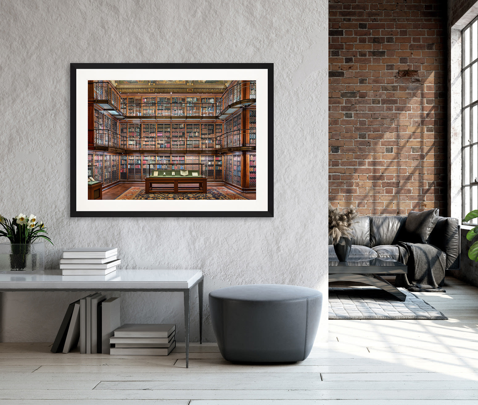 Mario Basner, Morgan Library II, Classic Black Frame, White Liner