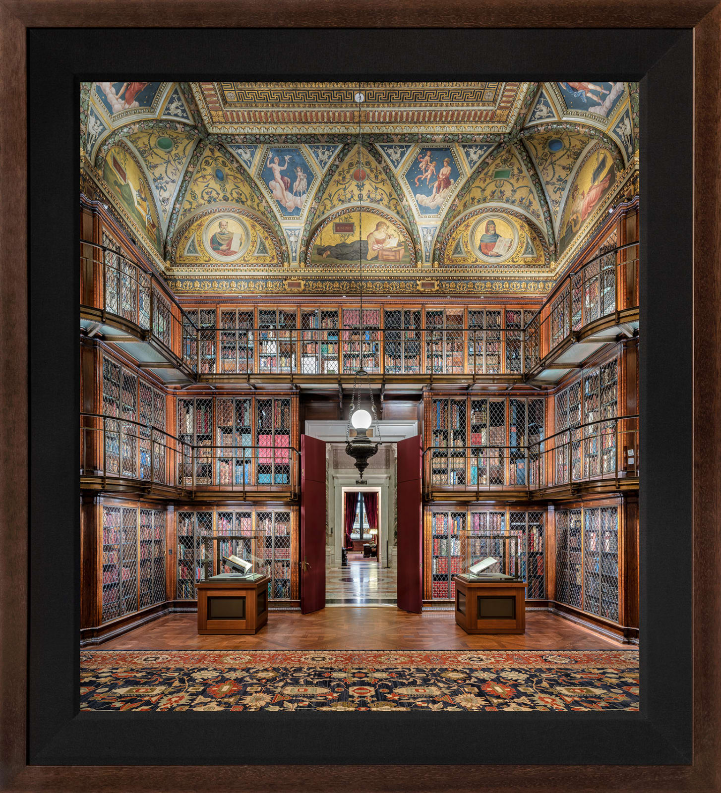 Mario Basner, Morgan Library I, Classic Brown Frame, Black Liner
