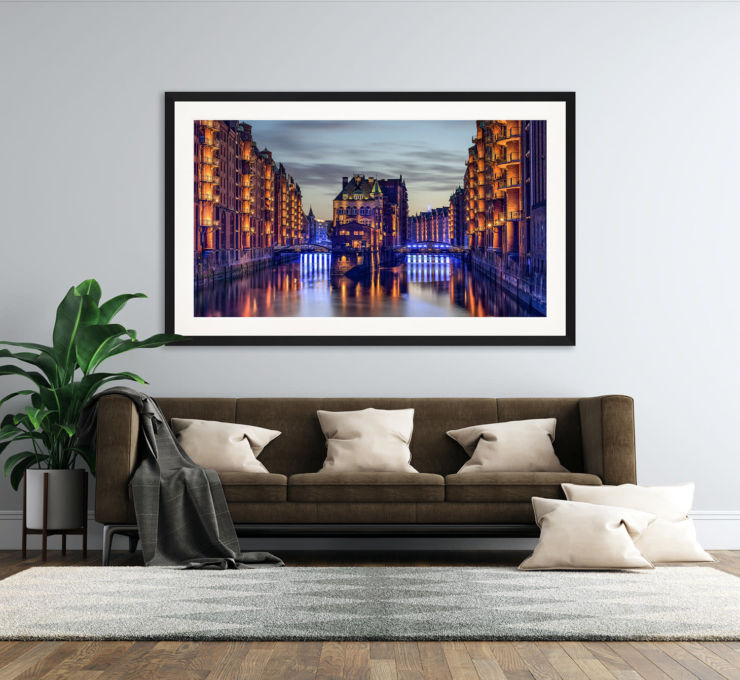 Mario Basner, Tea House, Classic Black Frame, White Liner