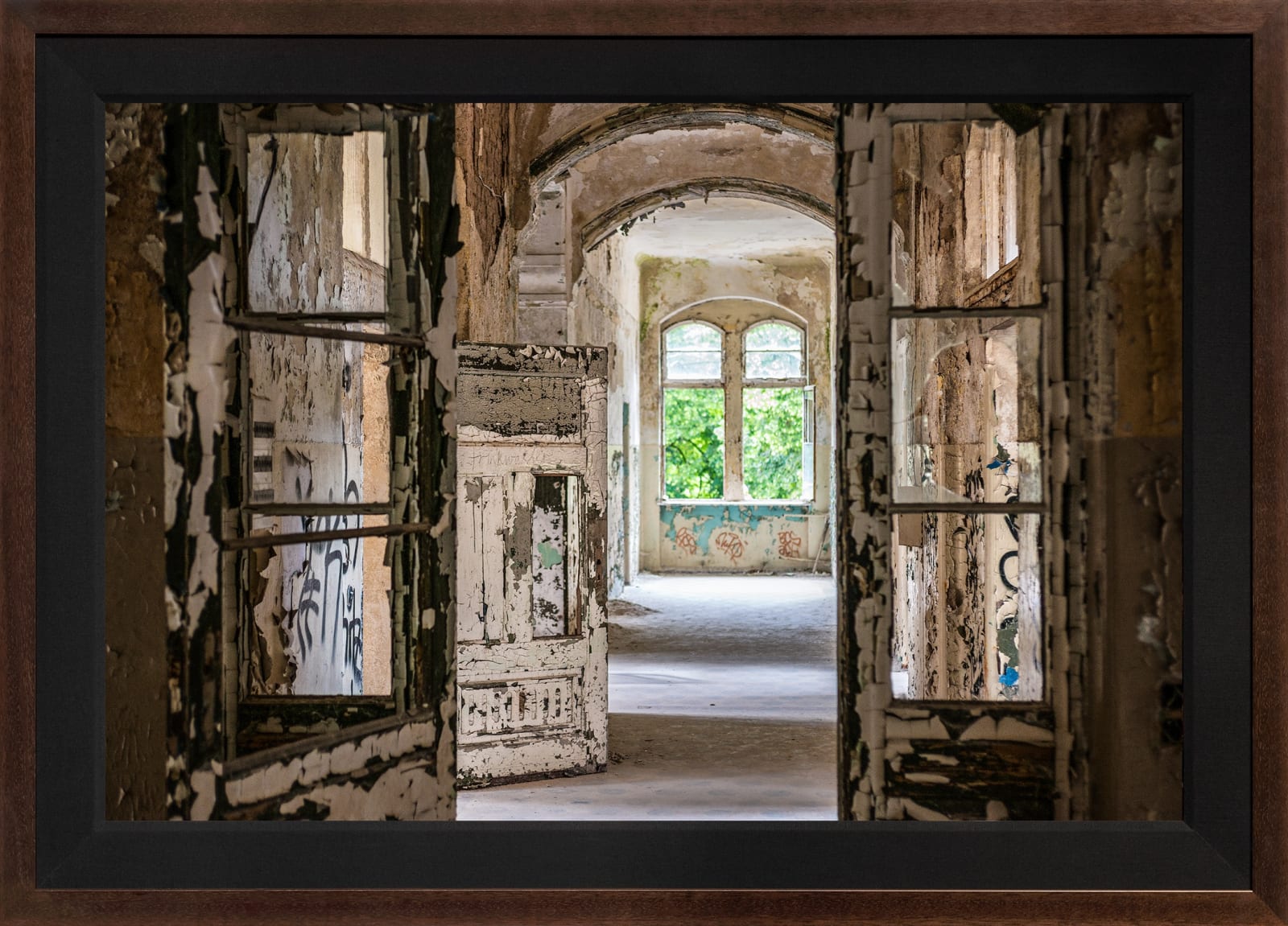 Mario Basner, Dubious Invitation, Classic Brown Frame, Black Liner