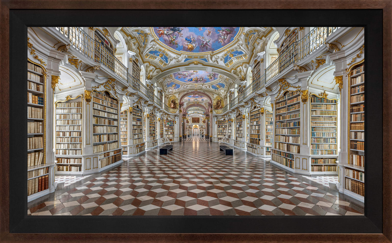 Mario Basner, Admont Abbey, Classic Brown Frame, Black Liner, 2019