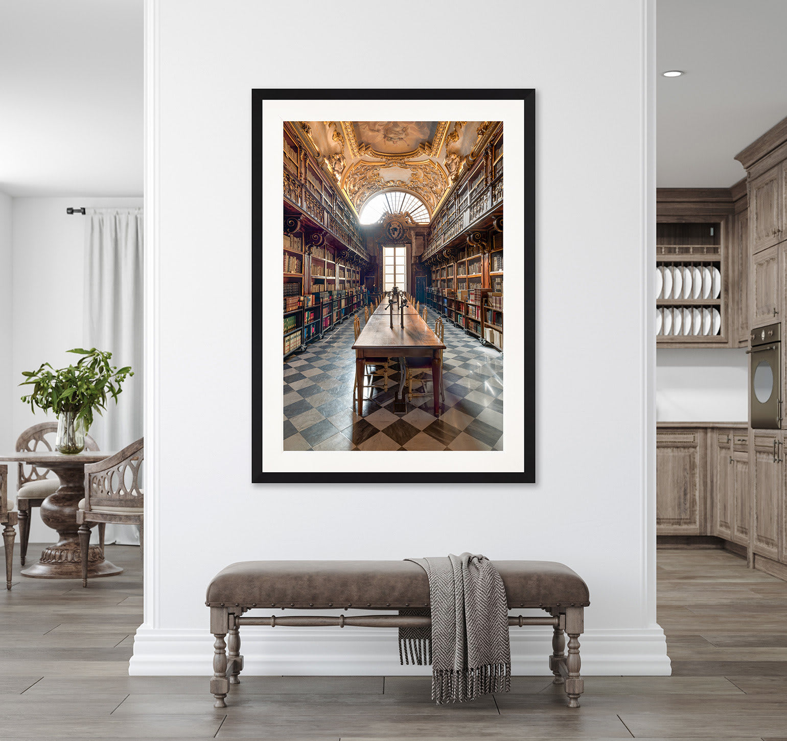 Mario Basner, Biblioteca Riccardiana, Classic Black Frame, White Liner