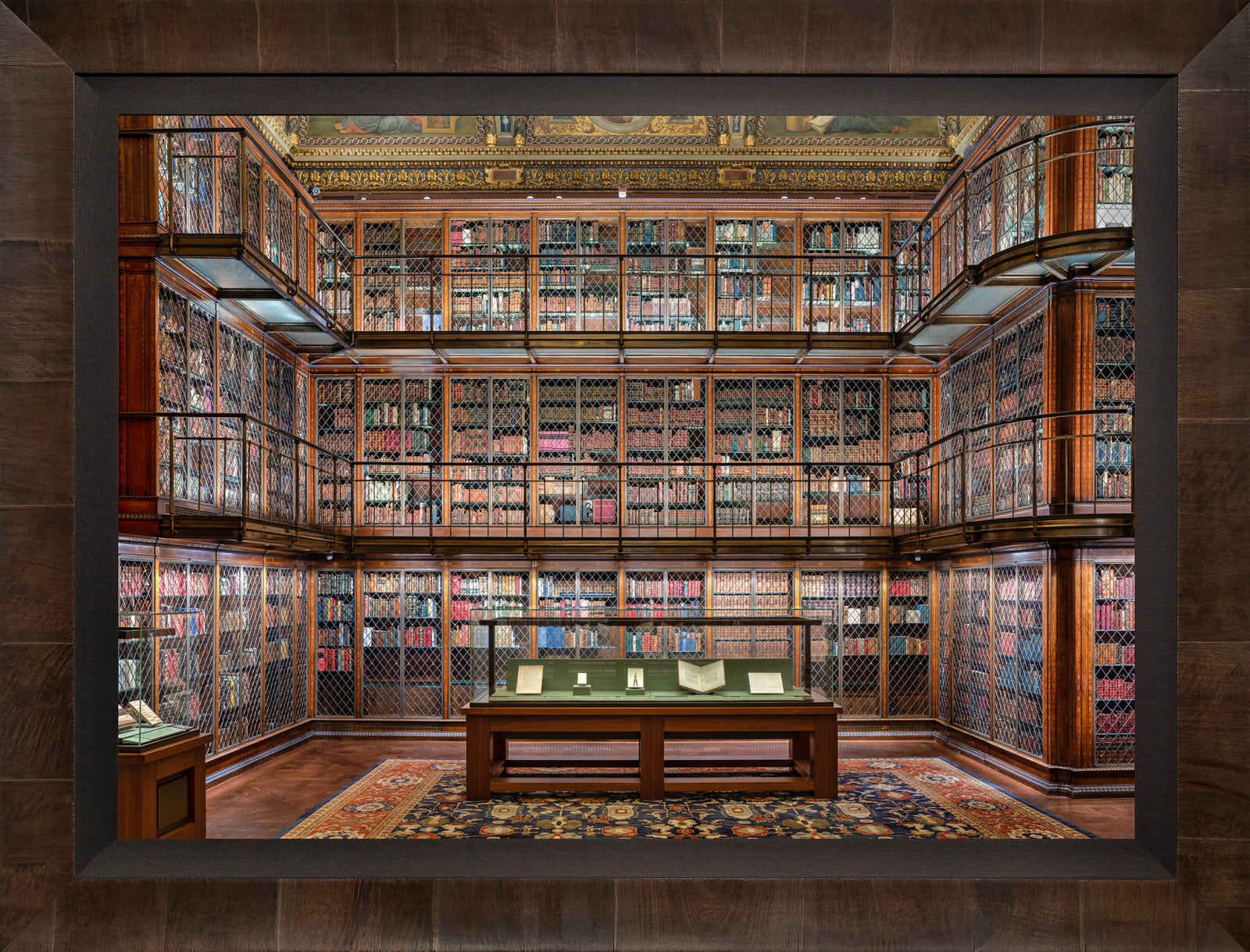 Mario Basner, Morgan Library II, Tabacchino Frame, Cigar Leaf, Black Liner