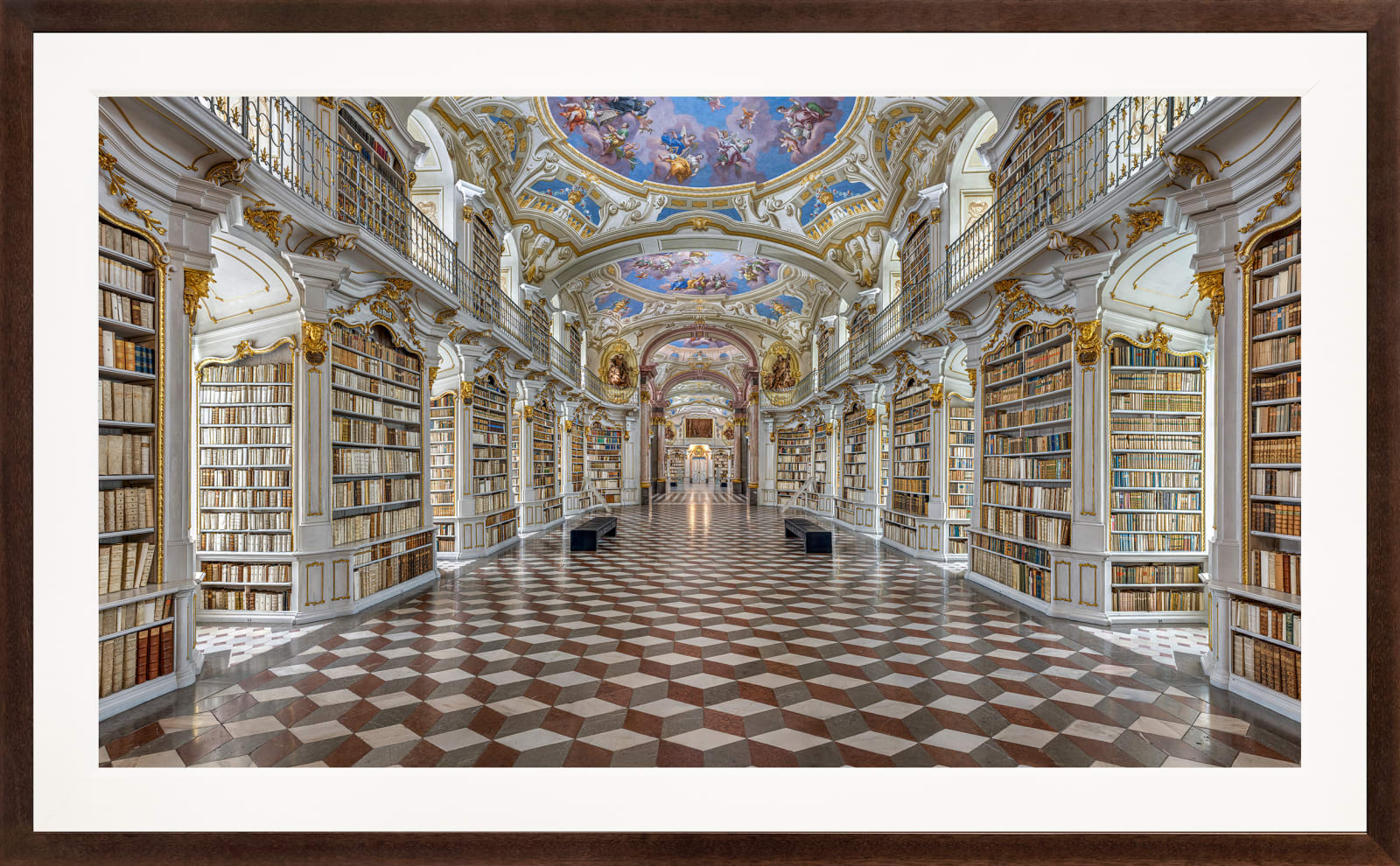Mario Basner, Admont Abbey, Classic Brown Frame, White Liner, 2019