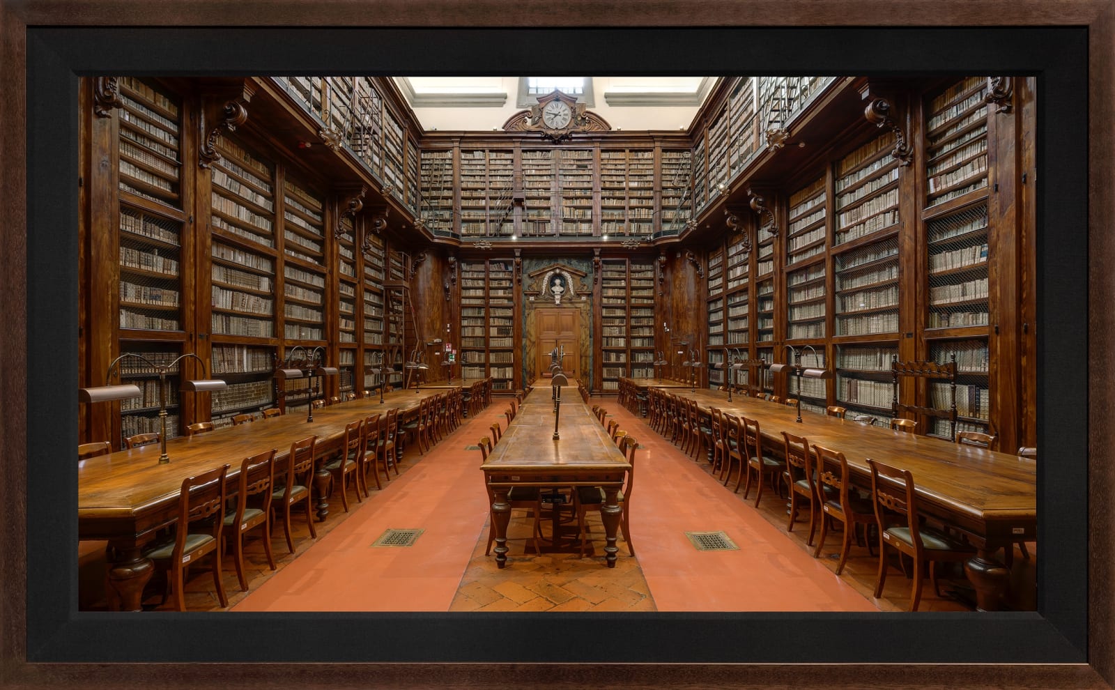 Mario Basner, Biblioteca Marucelliana, Classic Brown Frame, Black Liner