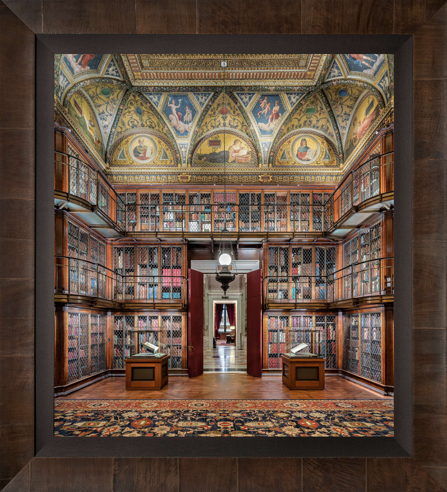 Mario Basner, Morgan Library I, Tabacchino Frame, Cigar Leaf, Black Liner