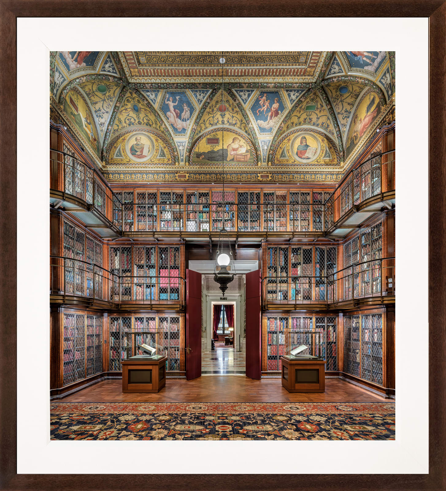 Mario Basner, Morgan Library I, Classic Brown Frame, White Liner
