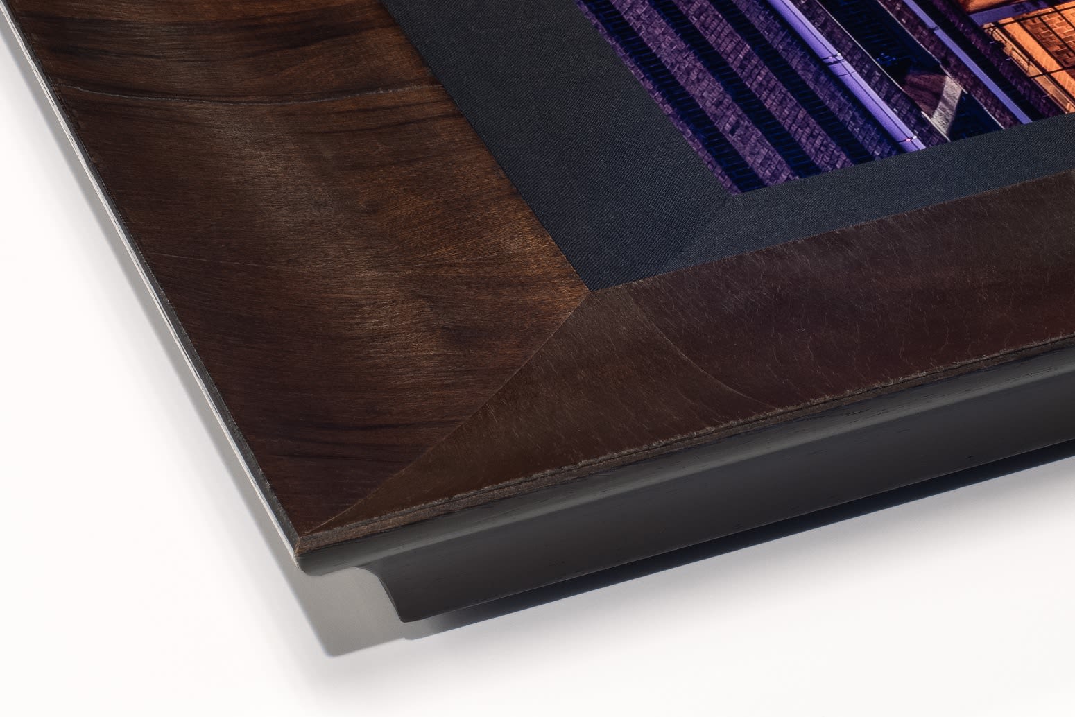 Mario Basner, Corridor Two, Tabacchino Frame, Cigar Leaf, Black Liner