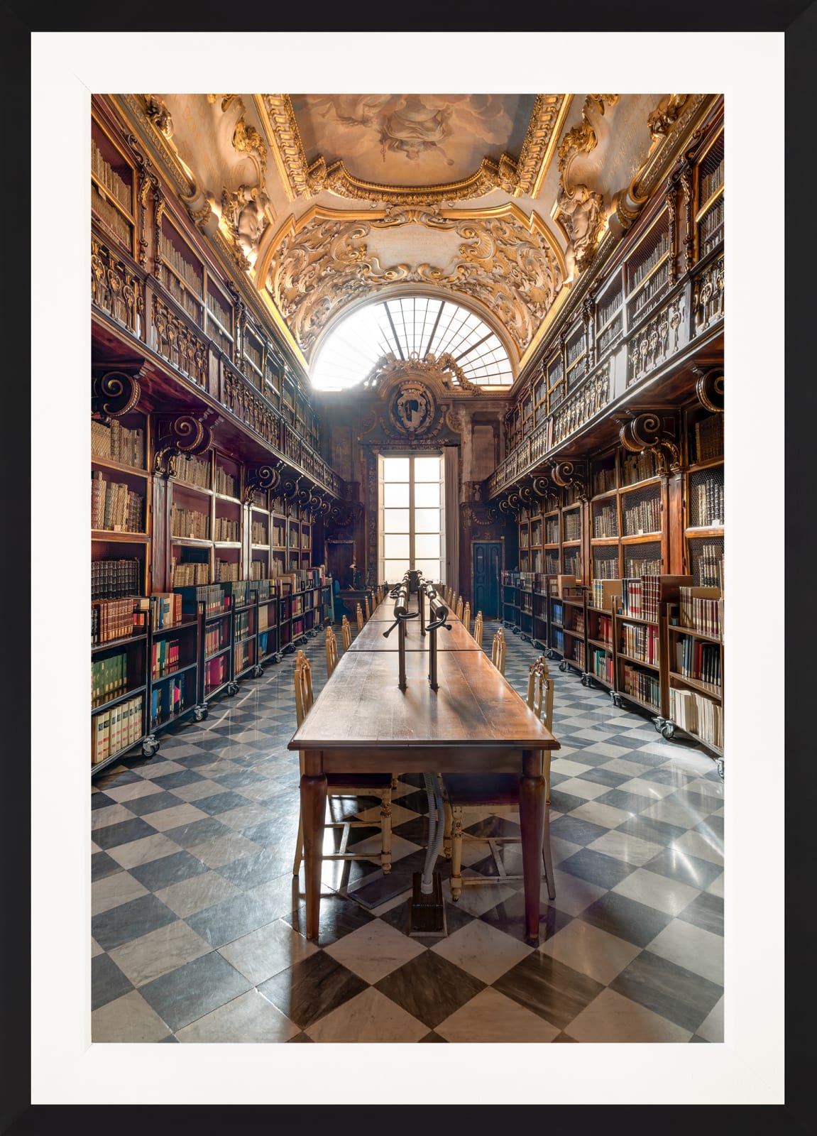 Mario Basner, Biblioteca Riccardiana, Classic Black Frame, White Liner