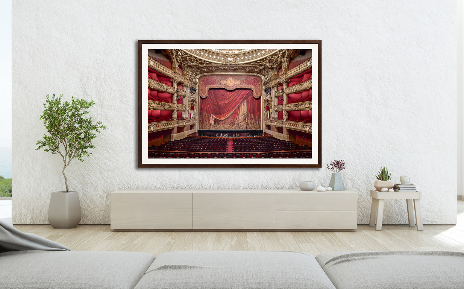 Mario Basner, A Night At The Opera, Classic Brown Frame, White Liner