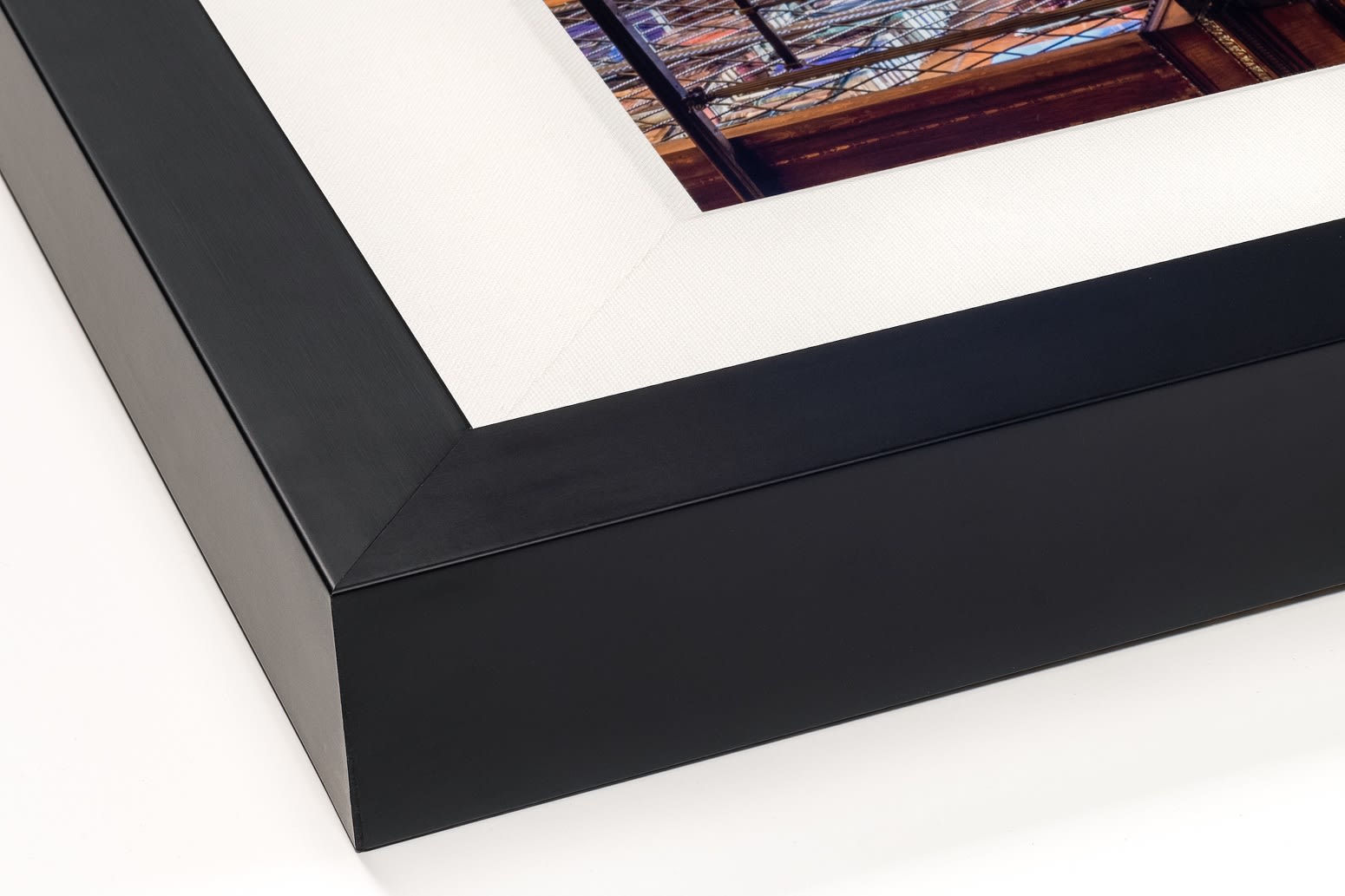 Mario Basner, New York Public Library II, Classic Black Frame, White Liner