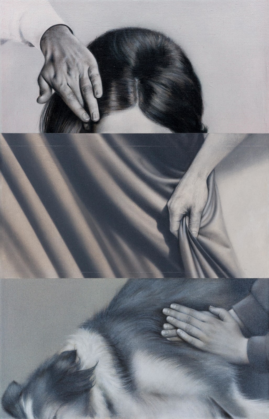 Drago Persic, feel, curtain & lassie (studies for paintings), 2022