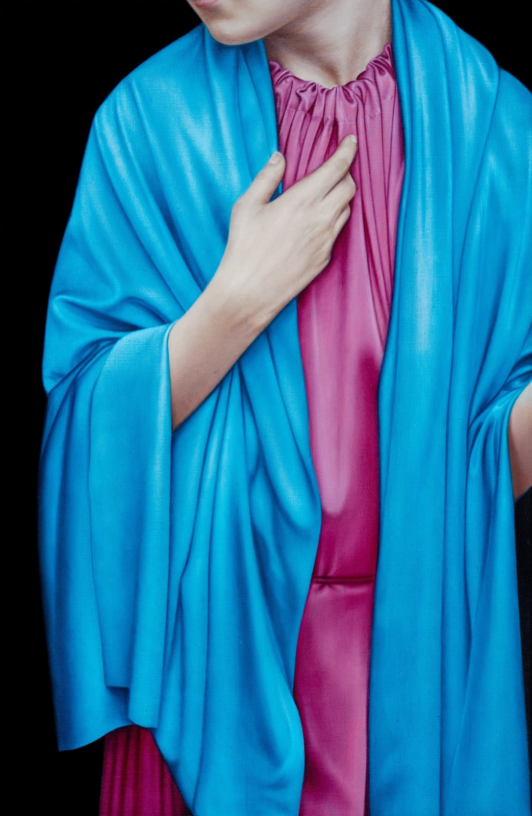 Drago Persic, Bergotte #12 (P. Veccio / Heliogenblau, Chinacridon Violett), 2025