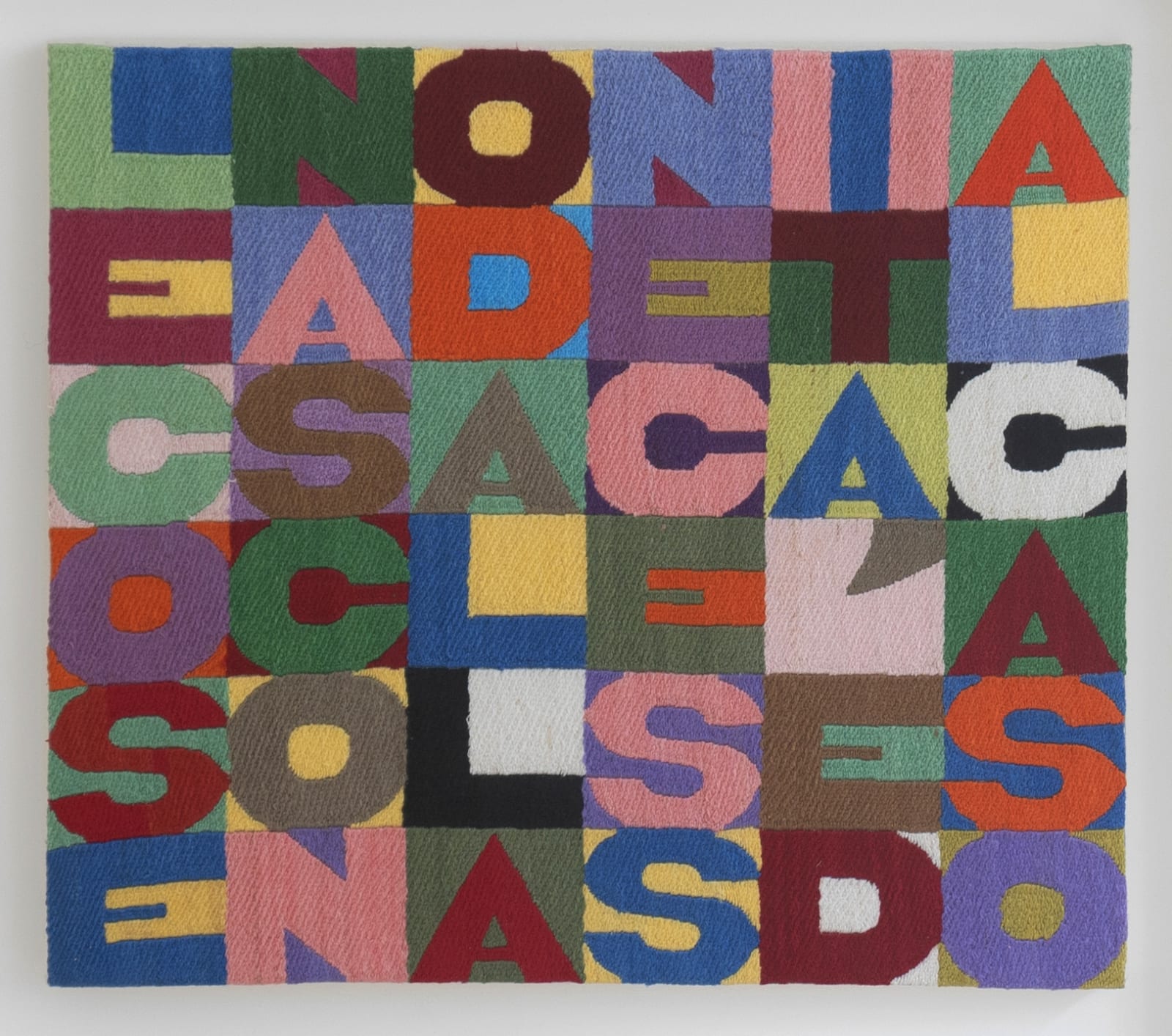 Alighiero Boetti, Le Cose Nascono dalla Necessità e dal Caso, 1988