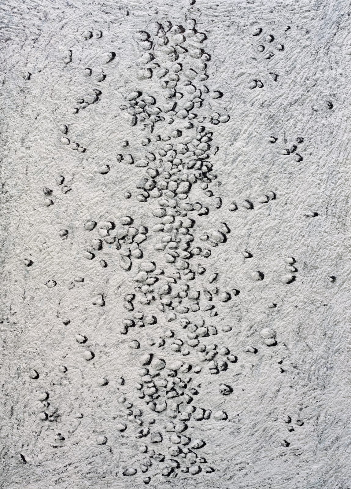 Vik Muniz, Achrome (Pebbles, Kaolin on Canvas), after Piero Manzoni (Pictures of Pigment), 2008