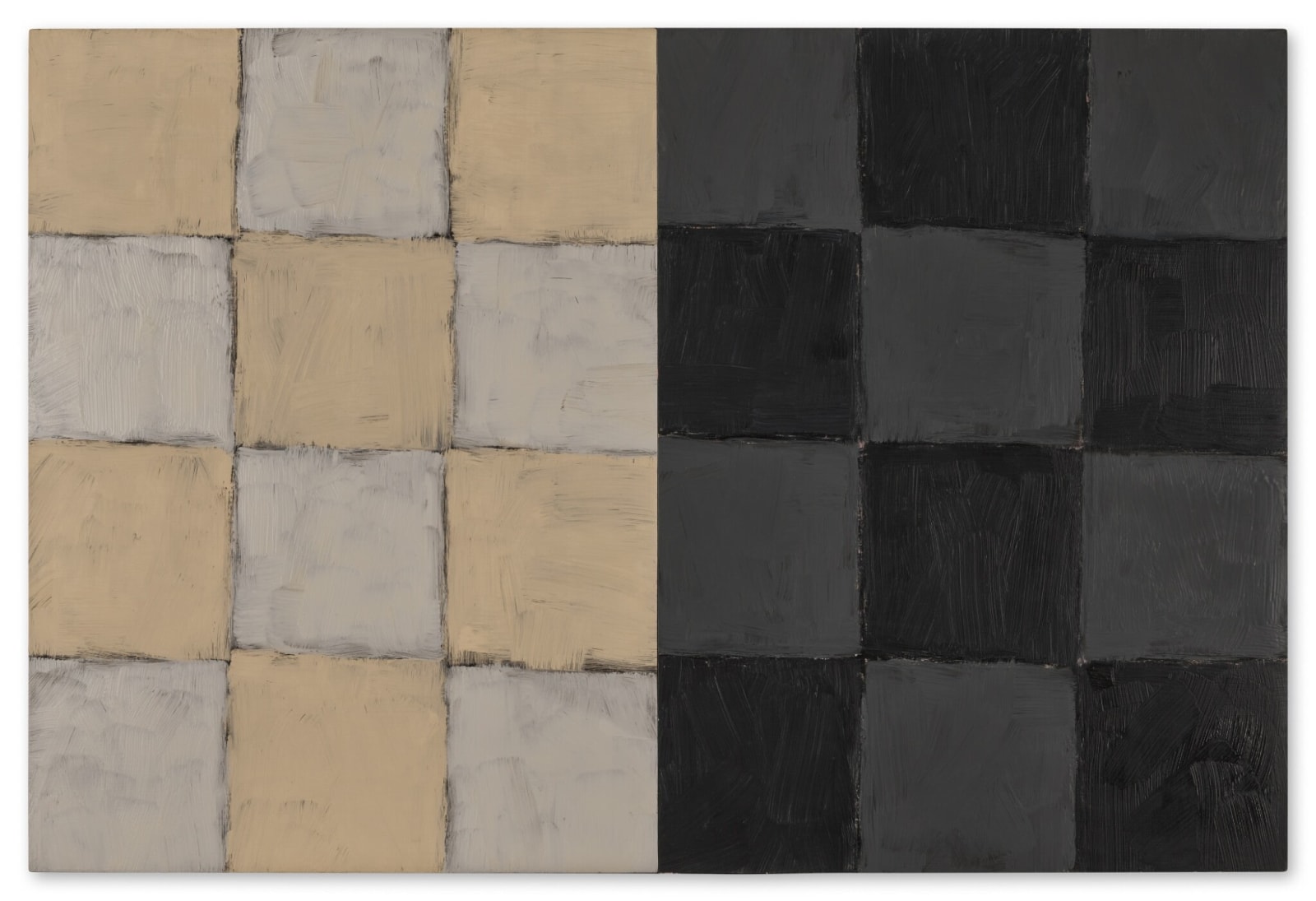 Sean Scully, Black Grey Diptych, 1996