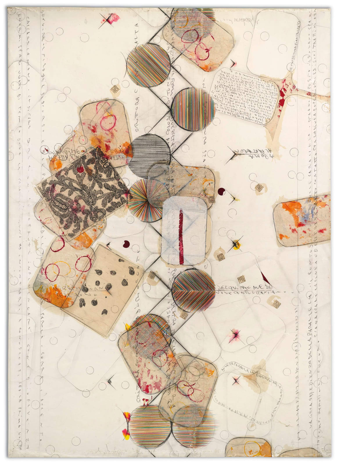 Alighiero Boetti, Senza Titolo (Dove Le Parallele Vanno Ad Incontrarsi...), 1989