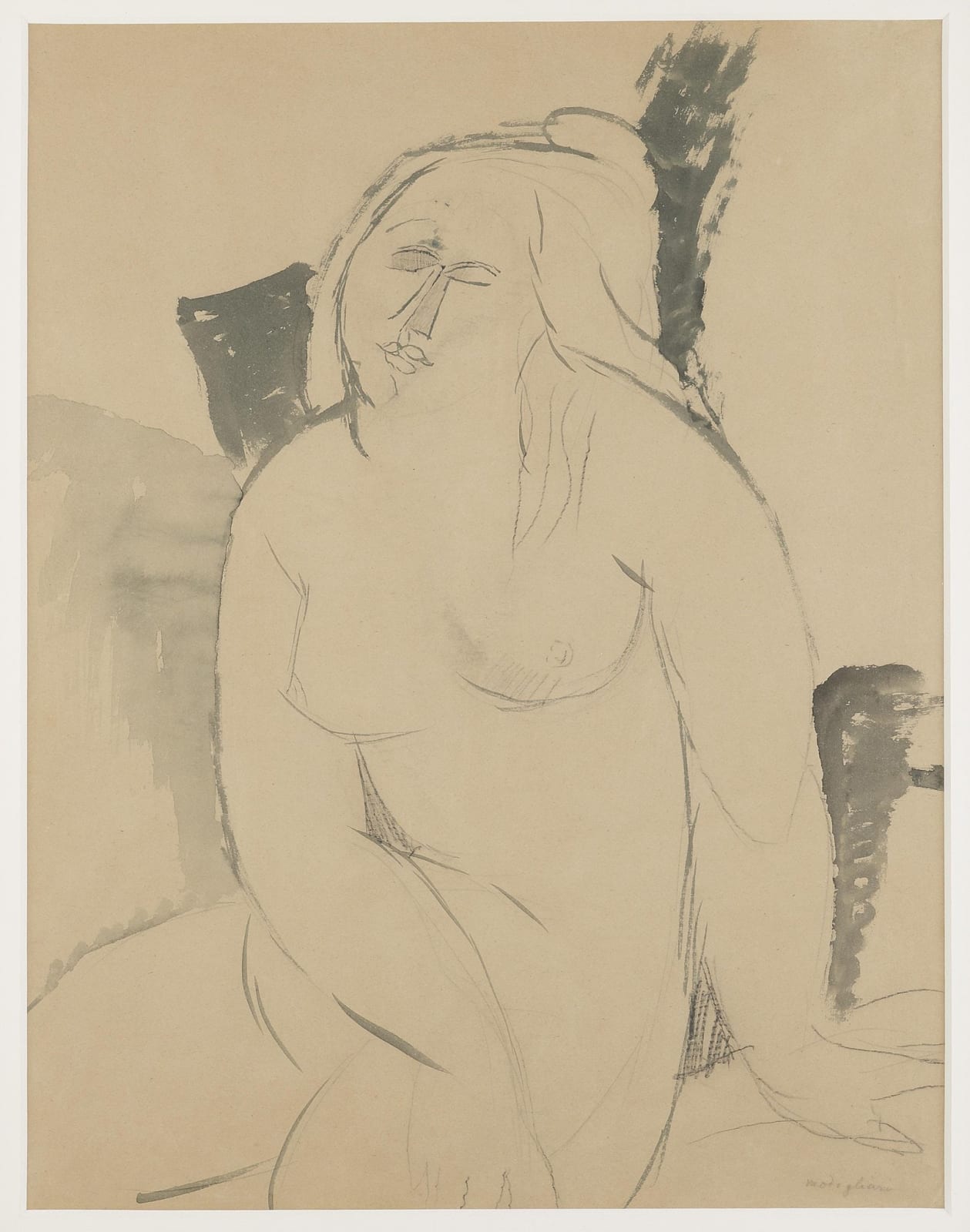 Amedeo Modigliani, Nudo Femminile Seduto, 1914