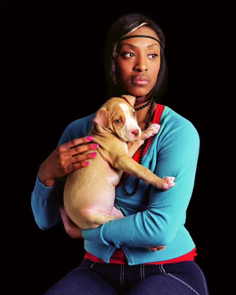 Awol Erizku, Lady with a Pitbull, 2009