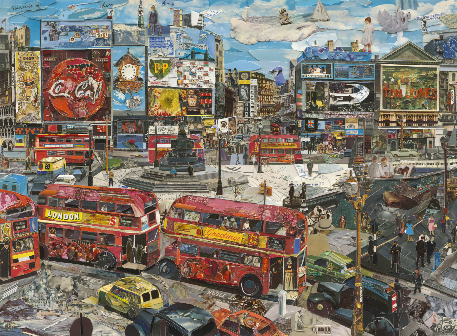 Vik Muniz, Piccadilly Circus (Postcards from Nowhere), 2014