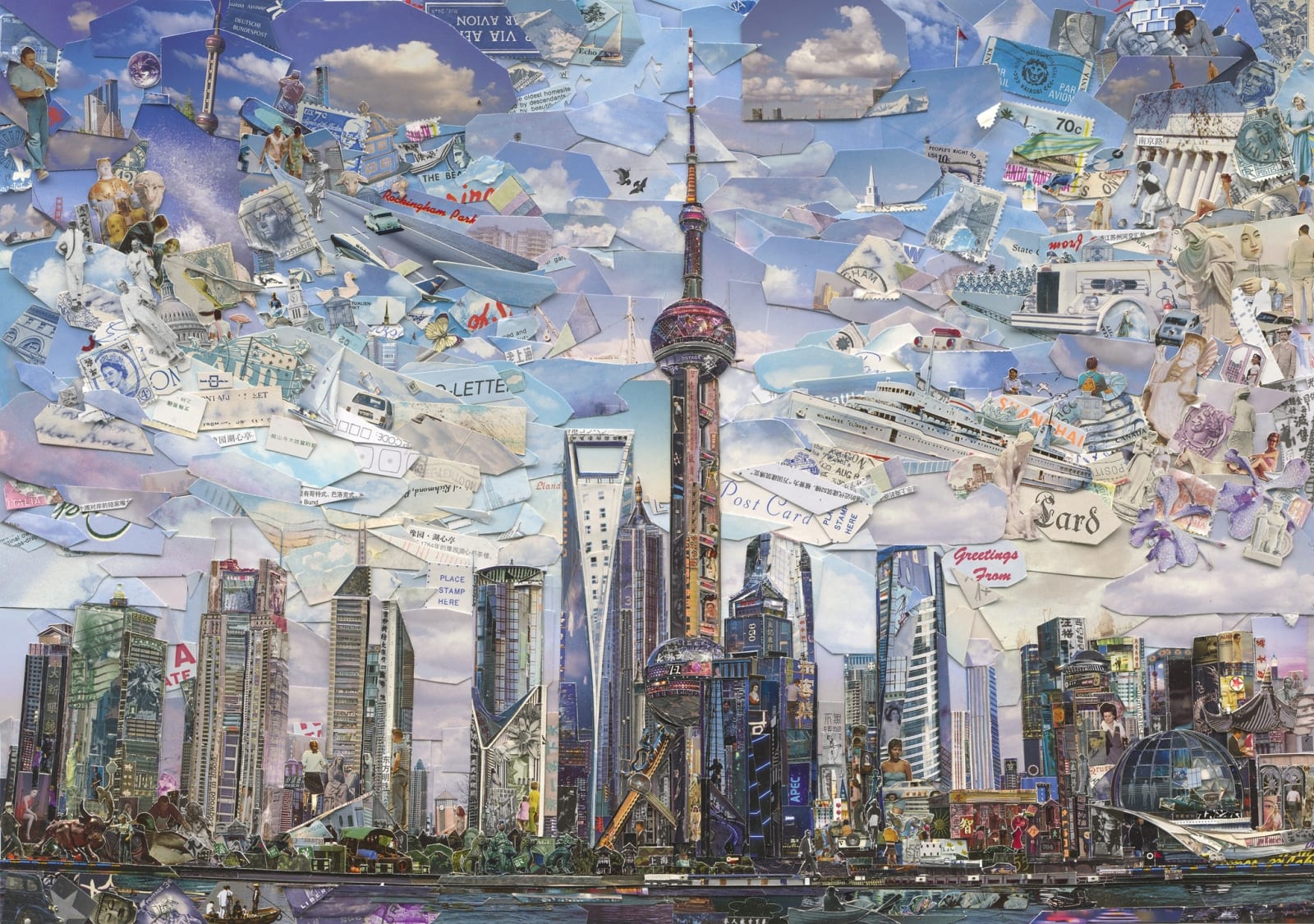Vik Muniz, Shanghai Postcard (Postcards from Nowhere), 2014