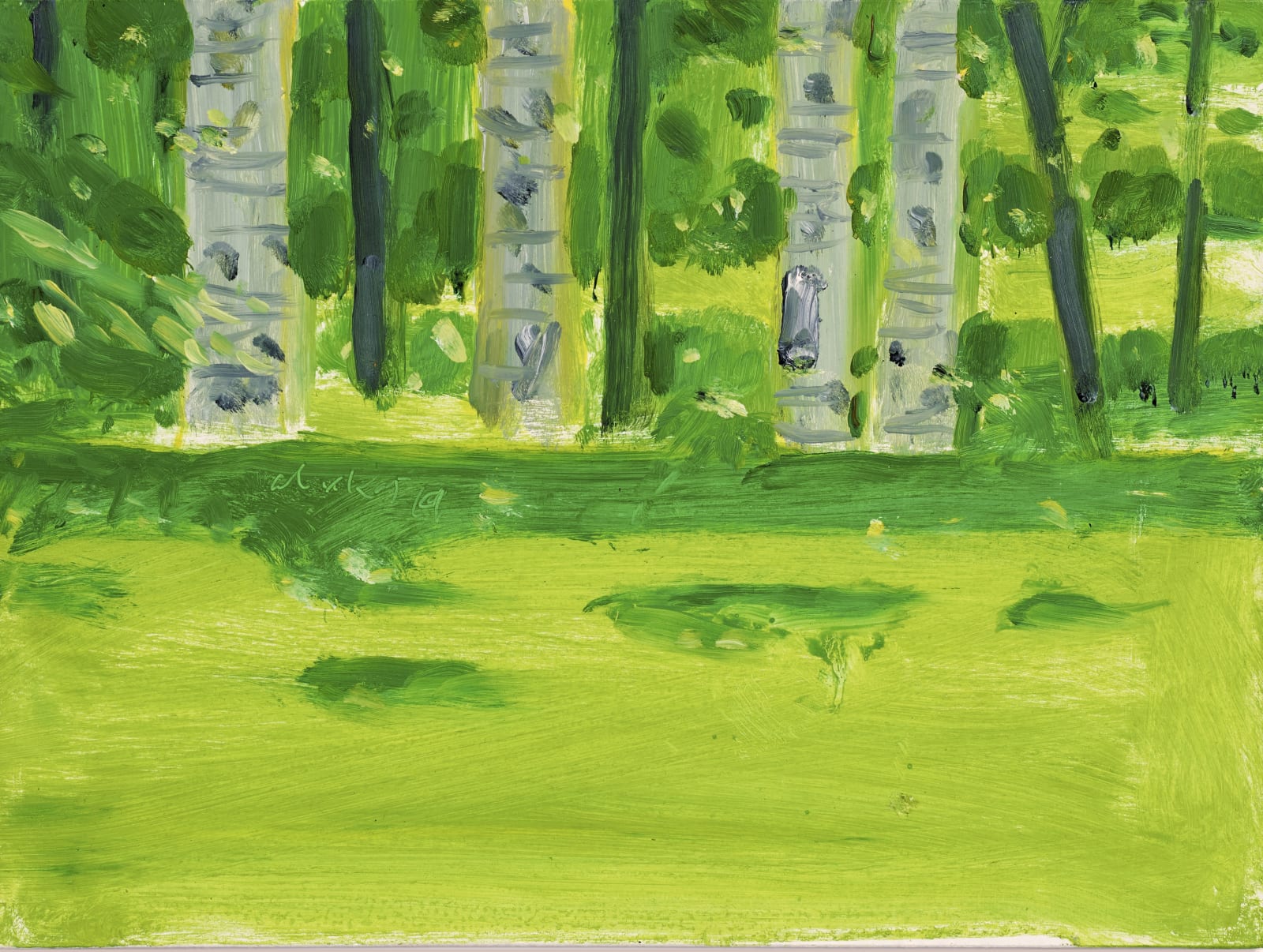 Alex Katz, Four Poplars Study 2, 2019
