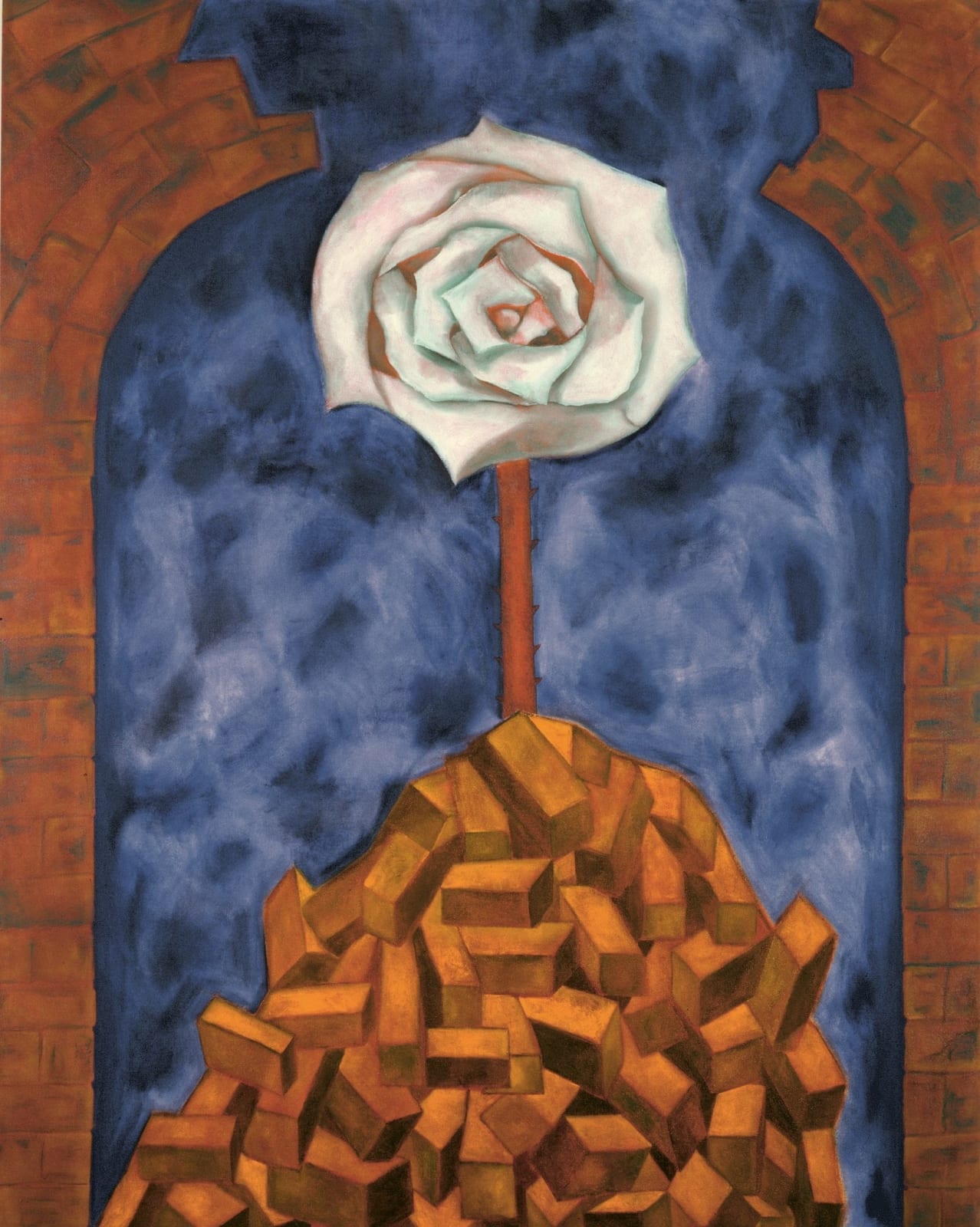 Francesco Clemente, White Rose, Red Earth, 2010