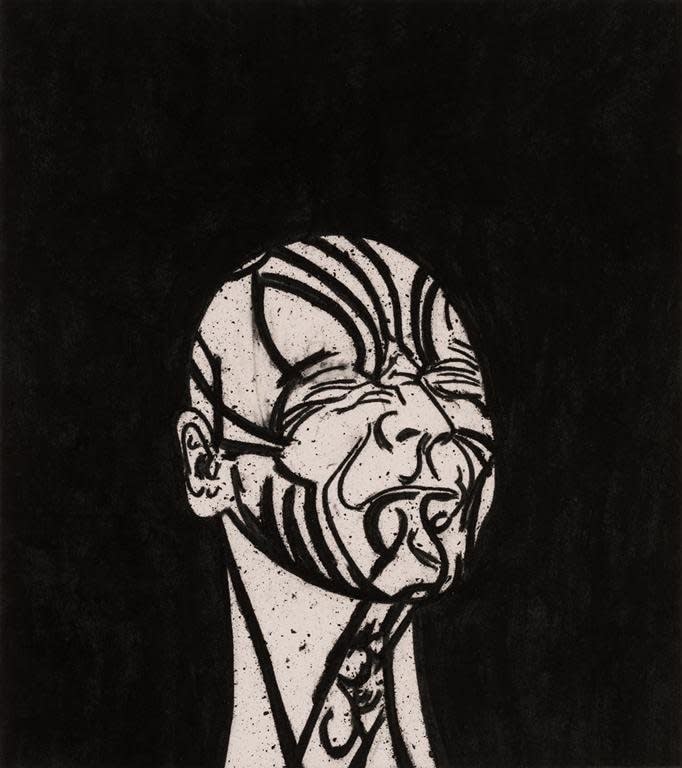 Tony Bevan, Self Portrait after Messerschmidt (PC1013), 2010