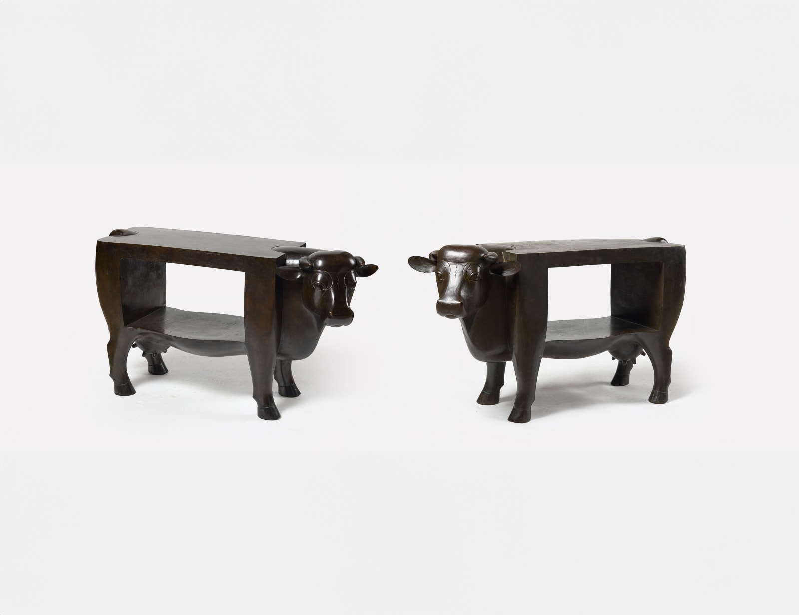 François-Xavier Lalanne, Vaches Bien Etablie I and II, 1995/1996+1999