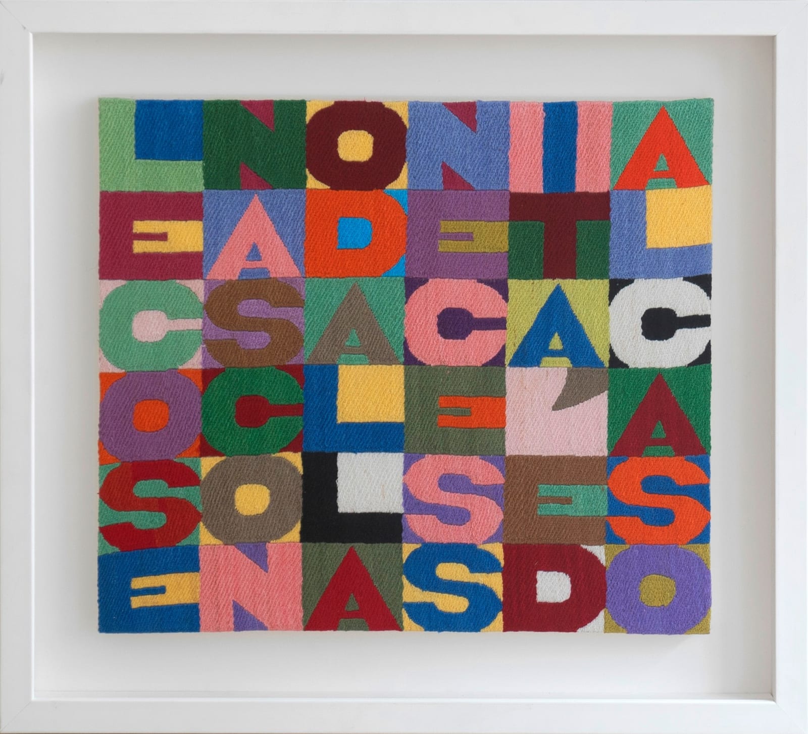 Alighiero Boetti, Le Cose Nascono dalla Necessità e dal Caso, 1988